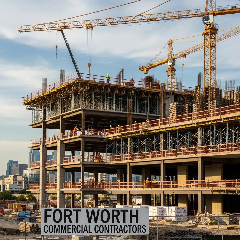 Modern commercial project under construction in Fort Worth — example of local commercial builders' work