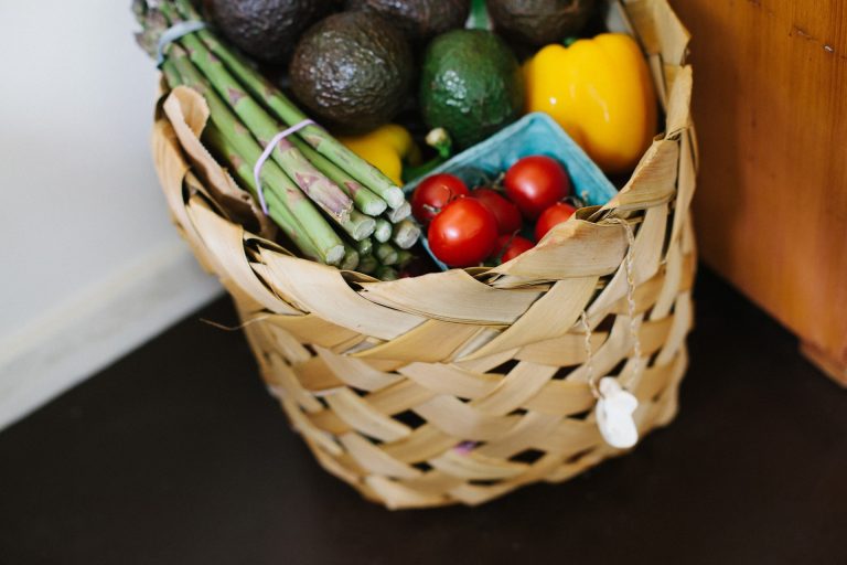 a basket of vegetables